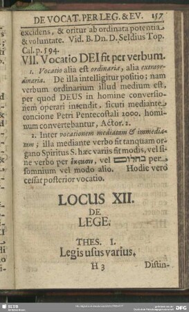 Locus XII. De Lege
