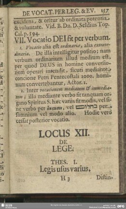 Locus XII. De Lege