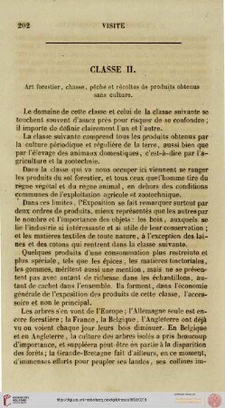 Classe II: Art forestiert, chasse, pêche [...]