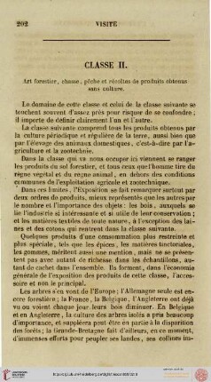 Classe II: Art forestiert, chasse, pêche [...]