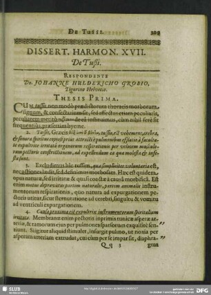 Dissert. Harmon. XVII. De Tußi