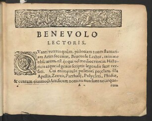 Benevolo Lectoris.