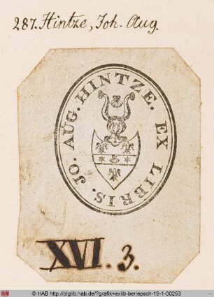 Wappen des Joh. Aug. Hintze