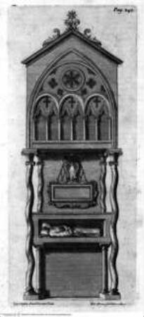 Istoria della citta di Viterbo - Tav. p. 247: S. Francesco, tomba del Card. Gerardo Landriani