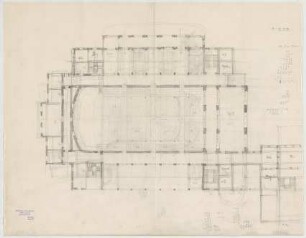Thiersch, Friedrich von; Kassel; Stadthalle - Grundriss