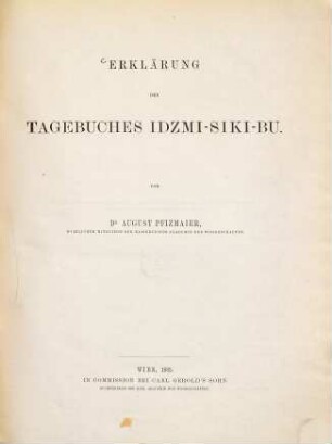 Erklärung des Tagebuches Idzmi-Siki-bu