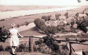 Hitzacker: Blick vom Weinberg auf Elbe und Ort