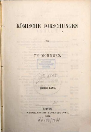 Römische Forschungen, 1