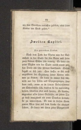Zweites Kapitel. Die geraubten Kinder.
