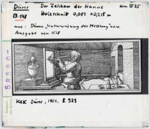 Albrecht Dürer: Der Zeichner der Kanne (aus. Unterweisung Messung), B 148