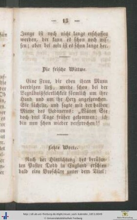 Die frische Witwe.