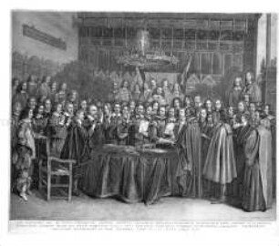 Die Beschwörung des Spanisch-Niederländischen Friedens im Rathaus zu Münster 1648