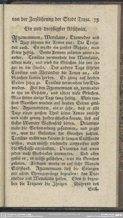 Ein und dreyßigster Abschnitt