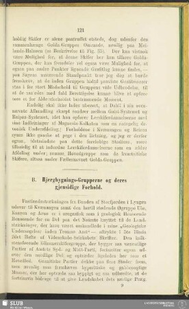 B. Bjegbygnings-Grupperne og deres gjensidige Forhold