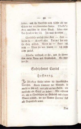 Sechszehntes Capitel Hoffnung.