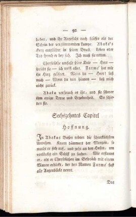 Sechszehntes Capitel Hoffnung.