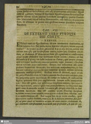 Cap. VII. De Externo Vero Puroque Dei Coetu