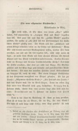 181-184 Korrespondenz : die neue allgemeine Kirchweihe