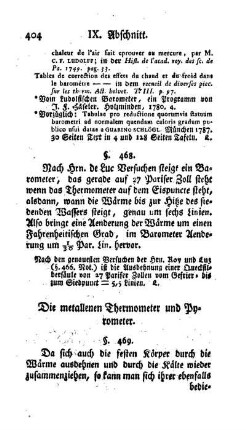 Die metallenen Thermometer und Pyrometer