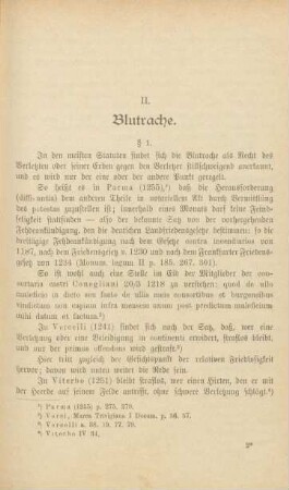 II. Blutrache