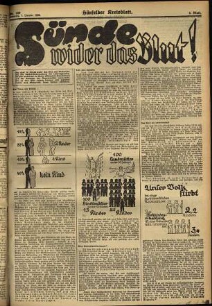 Dritte Ausgabe vom Samstag, den 07. Oktober 1933.