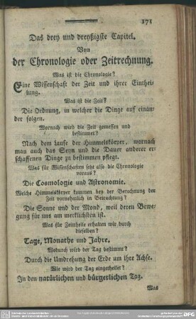 Das drey und dreyßigste Capitel. Von der Chronologie oder Zeitrechnung