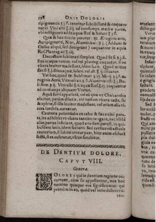Caput VIII. De Dentium Dolore