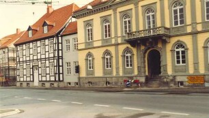 Blick auf die Häuser Hornsche Str. 29-31. Detmold. Hornsche Str. Papierabzug