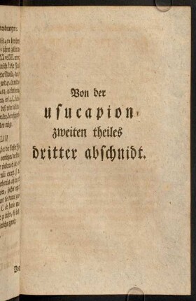 212-252, Von der usucapion zweiten theiles dritter Abschnidt.