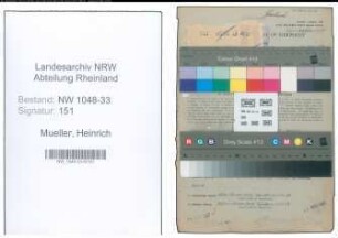 Entnazifizierung Heinrich Mueller , geb. 18.08.1900 (Lehrer)