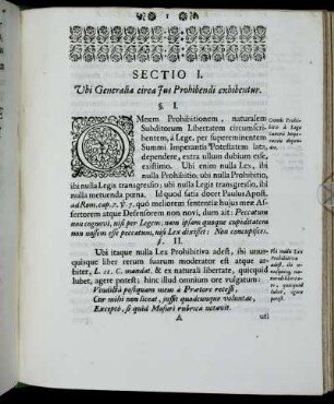 Sectio I. Ubi Generalia circa Jus Prohibendi exhibentur.