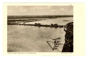 Der Krieg 1914/15 in Postkarten, 46. Reihe, Abt.: Russisch-Polen, Inhalt: 2. Gruppe: Nr. 454: Deutsche Narew-Kriegsbrücke