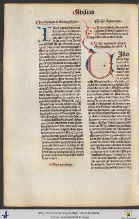 Prologus in Abiam prophetam