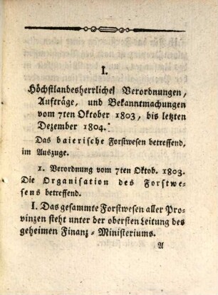 Taschenbuch für churpfalzbaierische Förster. 1. 1806