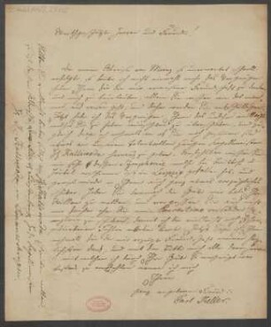 Brief an B. Schott's Söhne : 07.1826