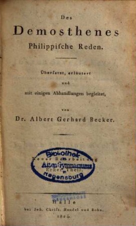 Philippische Reden, 1