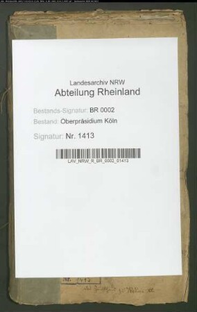 Betr. das Zuchthaus zu Werden