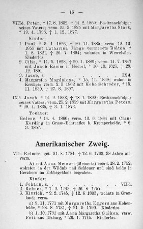 Amerikanischer Zweig.