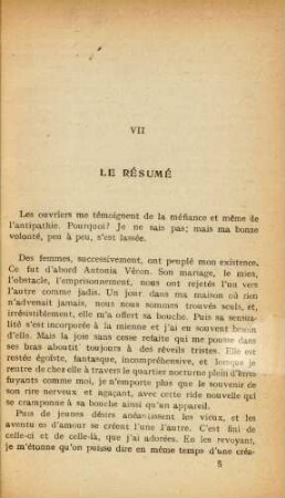 VII Le Résumé