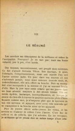VII Le Résumé