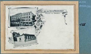 Die höhere Volksschule (seit 1919 55. Volksschule) in Plauen bei Dresden
