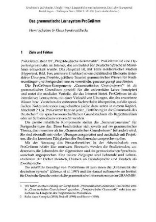 Das grammatische Lernsystem ProGr@mm