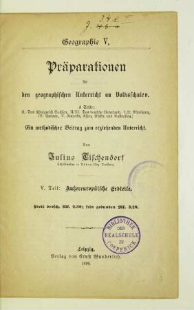 Teil 5: Außereuropäische Erdteile
