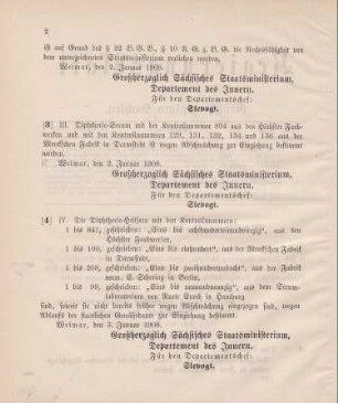Nr. 3: Ministerialbekanntmachung, betr. Einziehung von Diphtherie-Serum