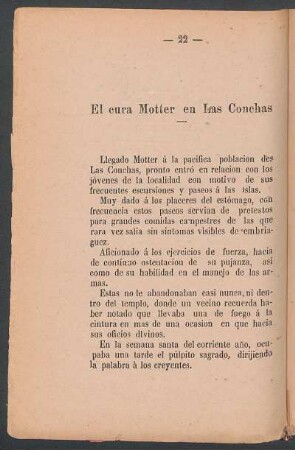 El cura Motter en Las Conchas