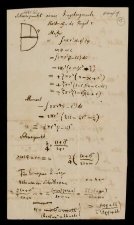 Potentialtheorie, Anziehung verschiedener Körper [Titel laut Katalog Theo Gerardy]