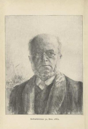 Zeichnung: Selbstbildnis 30. Dez. 1882