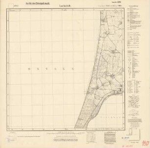 1285 (alte Nr.: 180) Lochstädt, Meßtischblatt (4cm - Karte)