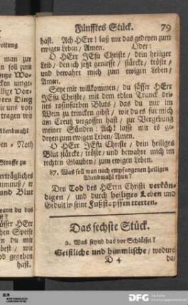 Das sechste Stück.