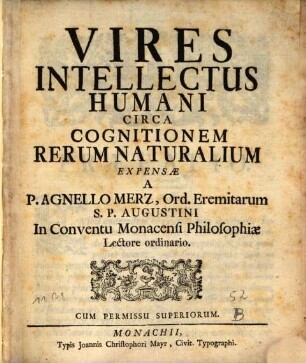 Vires Intellectus Humani Circa Cognitionem Rerum Naturalium